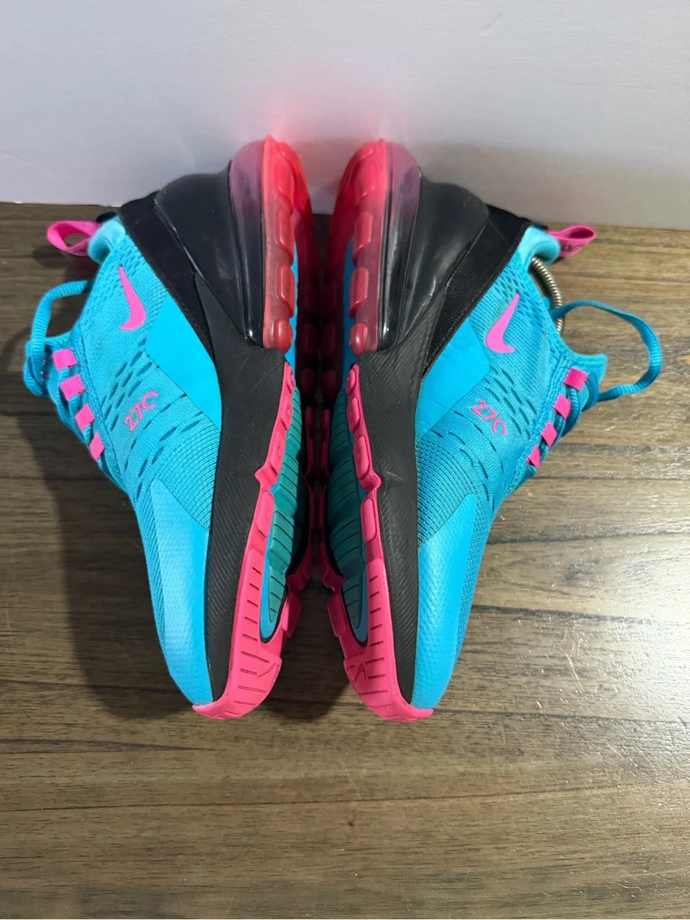 Nike Kids' Turquoise and Pink Air Max 270 Sneakers